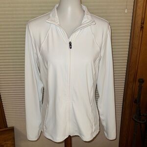 Skechers Size XL Women's White Jacket workout gym mesh back